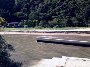 増水時の佐津川河口付近１