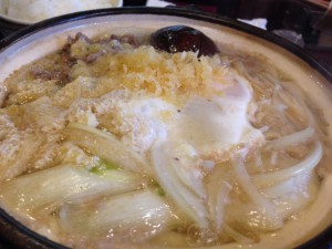 但馬牛肉入り鍋焼きうどん