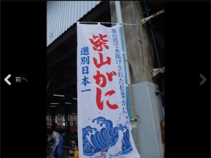 柴山がに選別日本一ののぼり