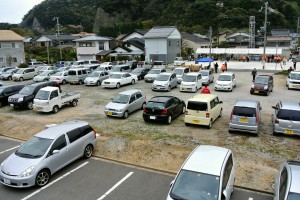 オープンガーデンフェスタ時の駐車場と受付