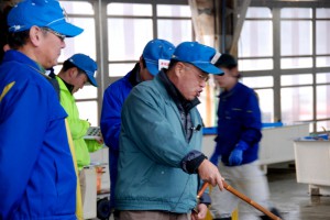 3月21日柴山港競りの様子