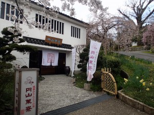 桜の季節の円山菓寮さん