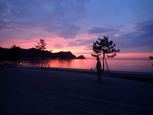 しおかぜ公苑からの夕焼け