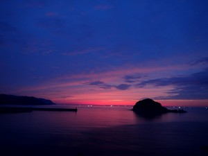今子浦海岸の夕焼け
