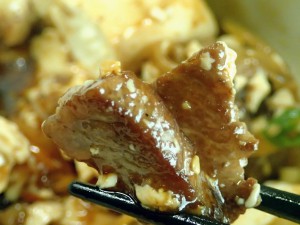 千年水麻婆豆腐のお肉