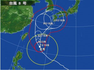 台風8号予想