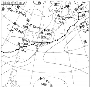 8月14日の天気図