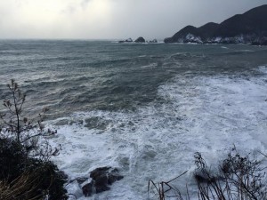 大しけの日本海