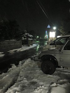夜の雪