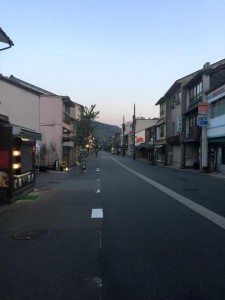 午後７時頃の城崎温泉