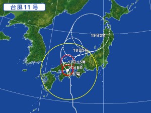 台風１１号進路