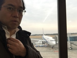 鳥取空港にて