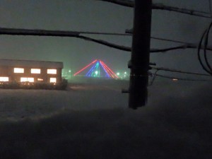雪の佐津っ子橋イルミネーション