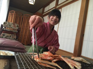 焼きガニ中