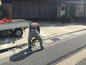 駐車場工事中