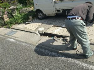 駐車場の段差解消