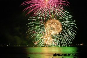 香住の海上花火