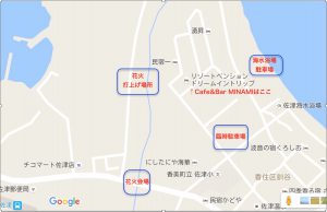 佐津川七夕まつりの地図