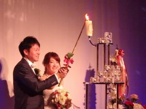 結婚式の二人