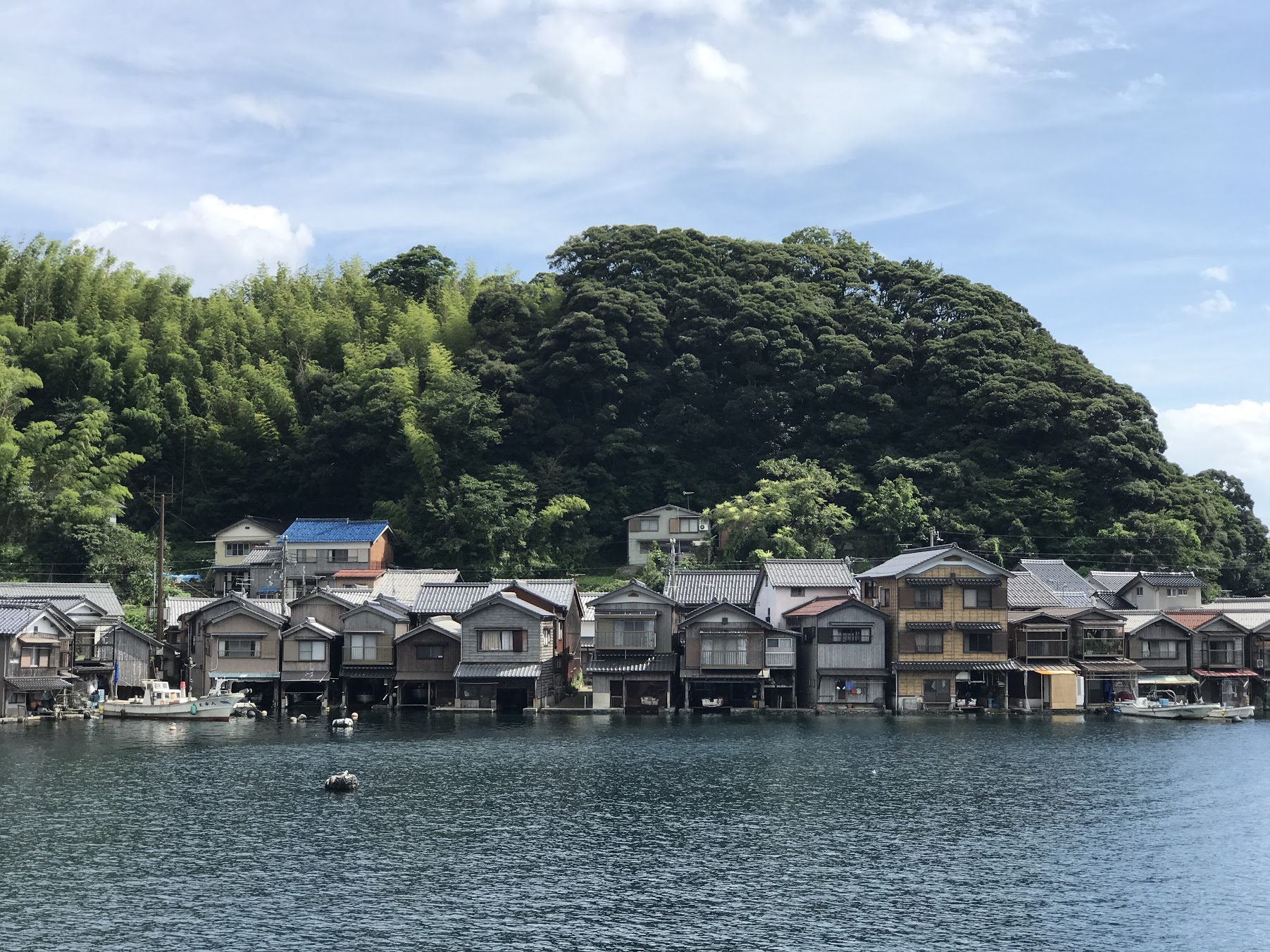 遊覧船から伊根の舟屋