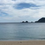 台風10号通過後の佐津海水浴場はべた凪!活イカ漁も大丈夫そうです!!