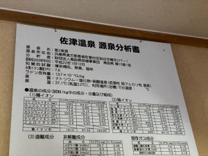 佐津温泉分析表