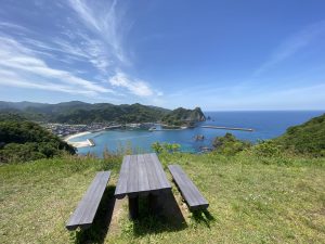 城山園地のベンチ