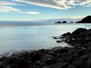 佐津浜からみた貝殻島