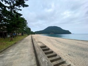 佐津海水浴場の遊歩道