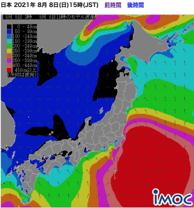 台風が来る前の日本沿岸波浪予想（IMOC)