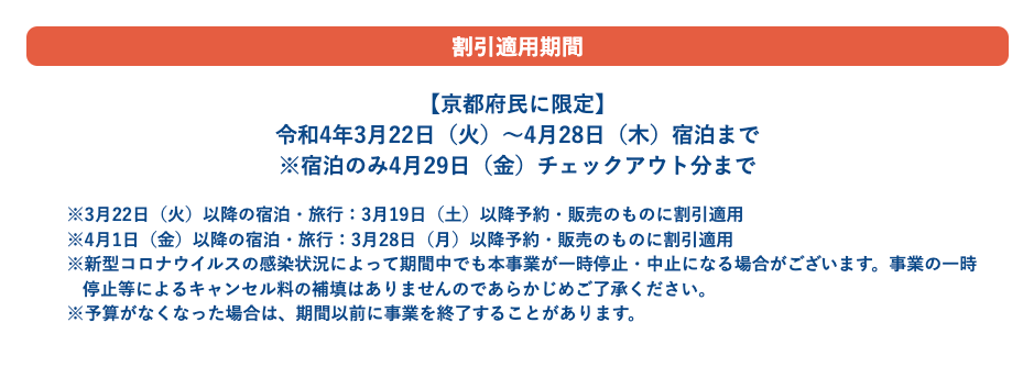 京都府民割は京都府民に限定