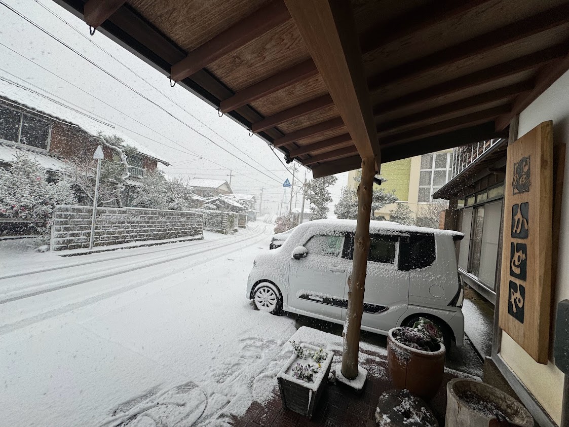 令和５年１２月２１日朝8時ごろの雪の様子