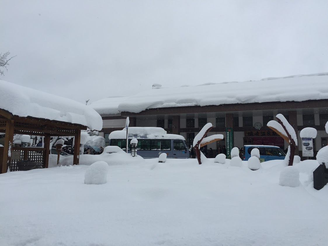 大雪の城崎温泉