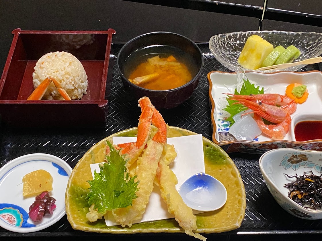 カニの天ぷら定食