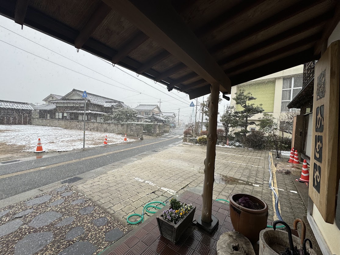 最終的にはうっすらと白くなる程度には降雪がありました