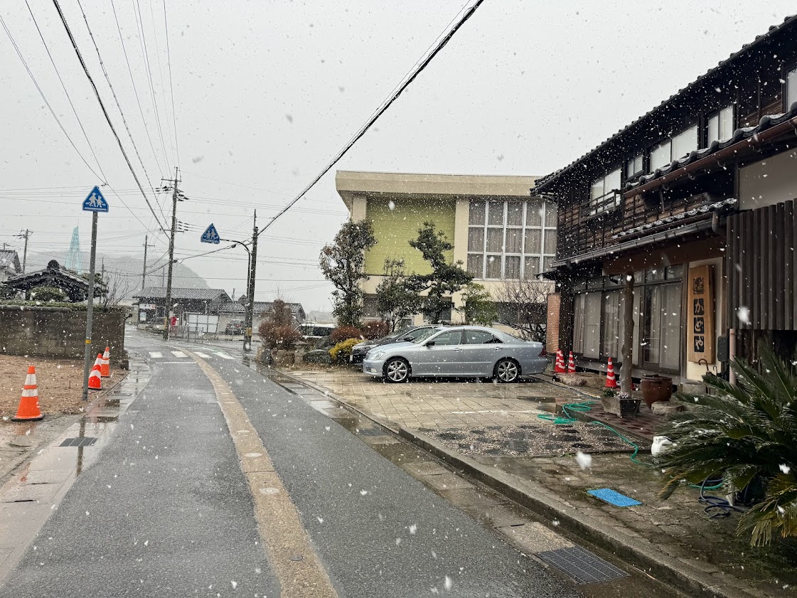 3月21日午後４時頃の雪。今年はこれが最後かな？