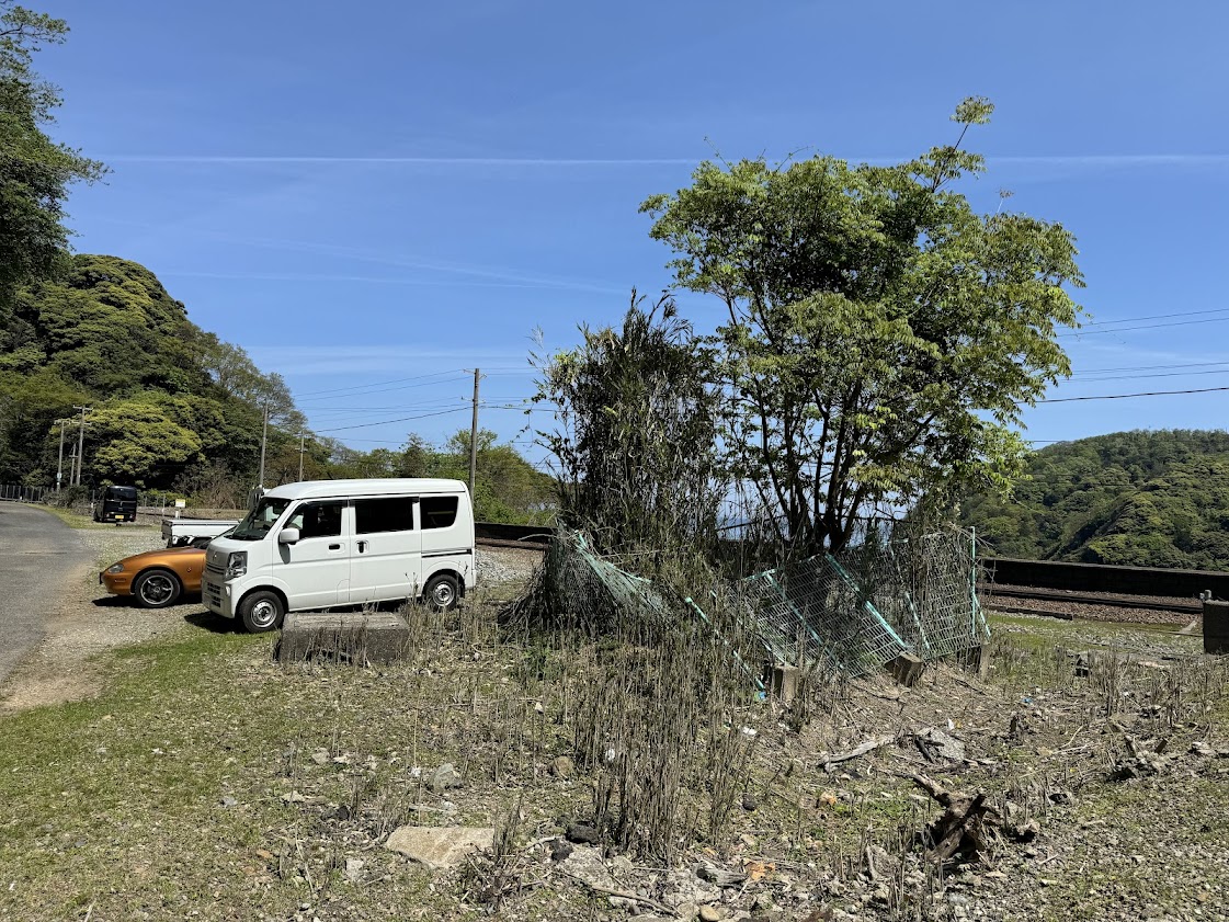 JR鎧駅での駐車スペース