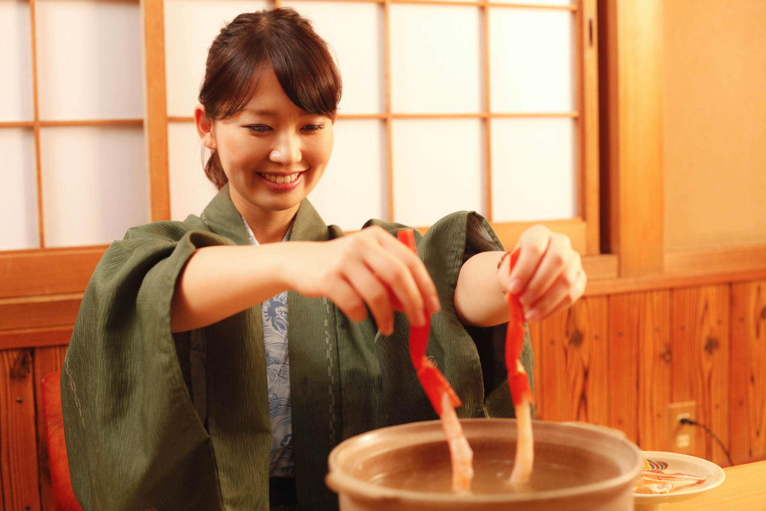 香住ガニでのカニしゃぶも美味♪