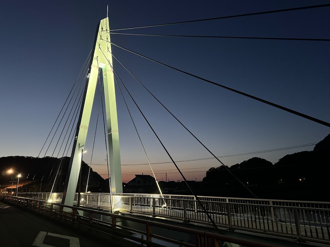 佐津川橋と夕暮れ