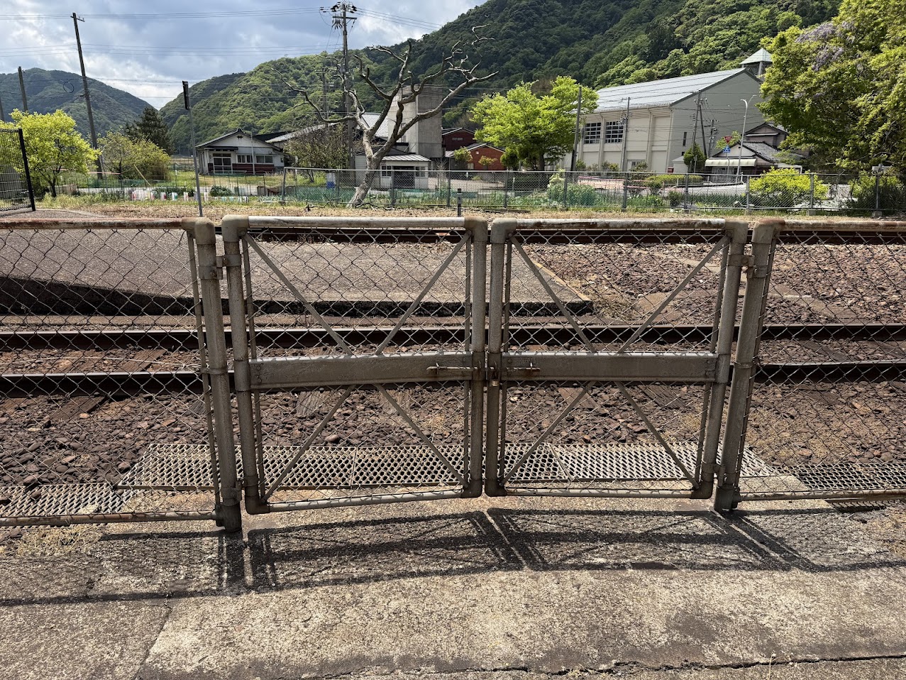昔はここから線路を渡っていました