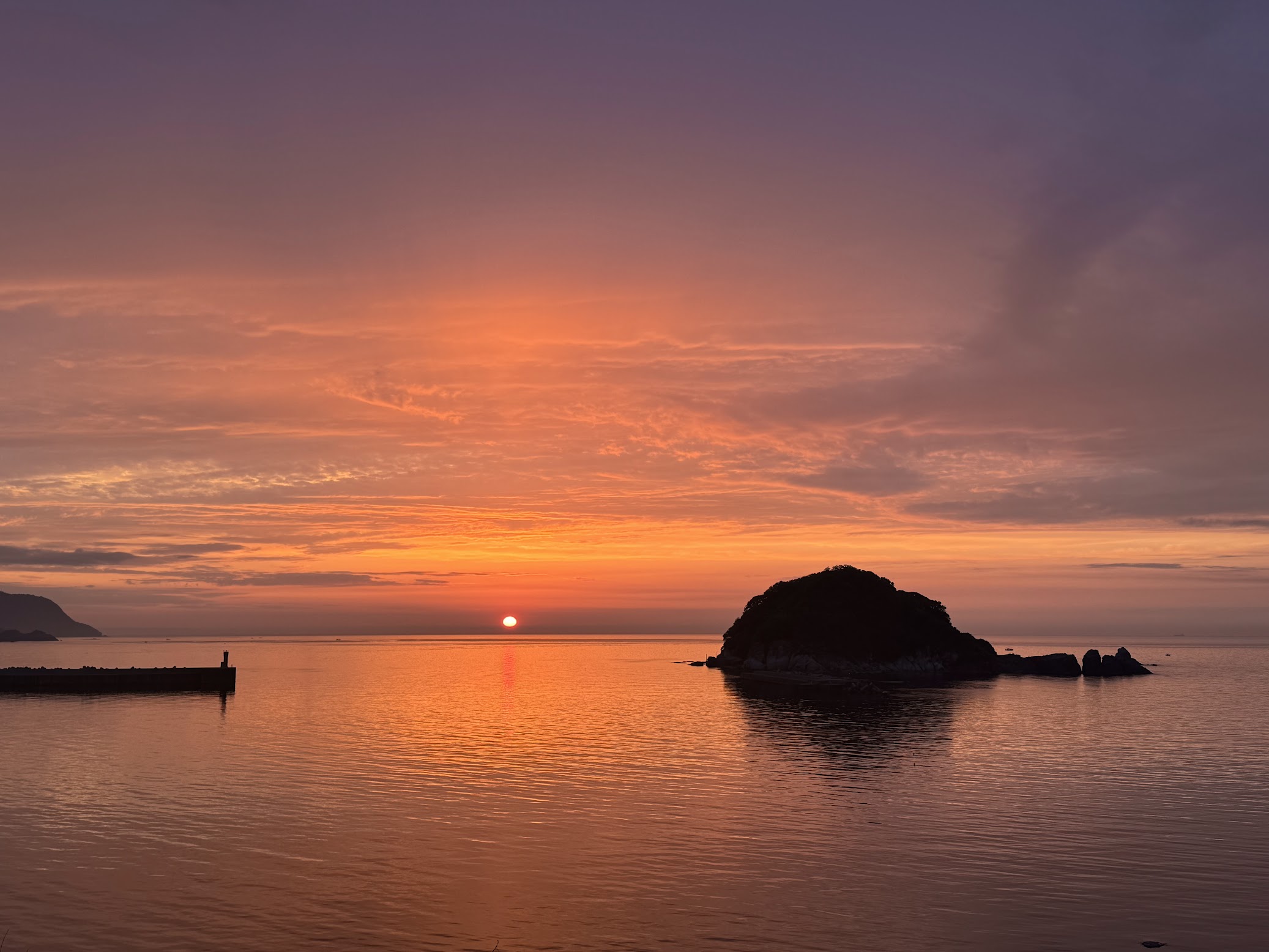 今子街道からの夕陽