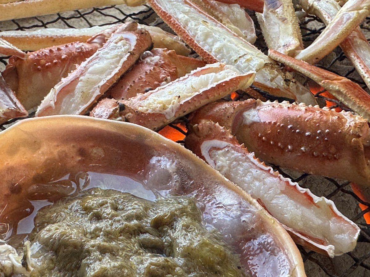 炭火焼きガニ&甲羅みそ焼