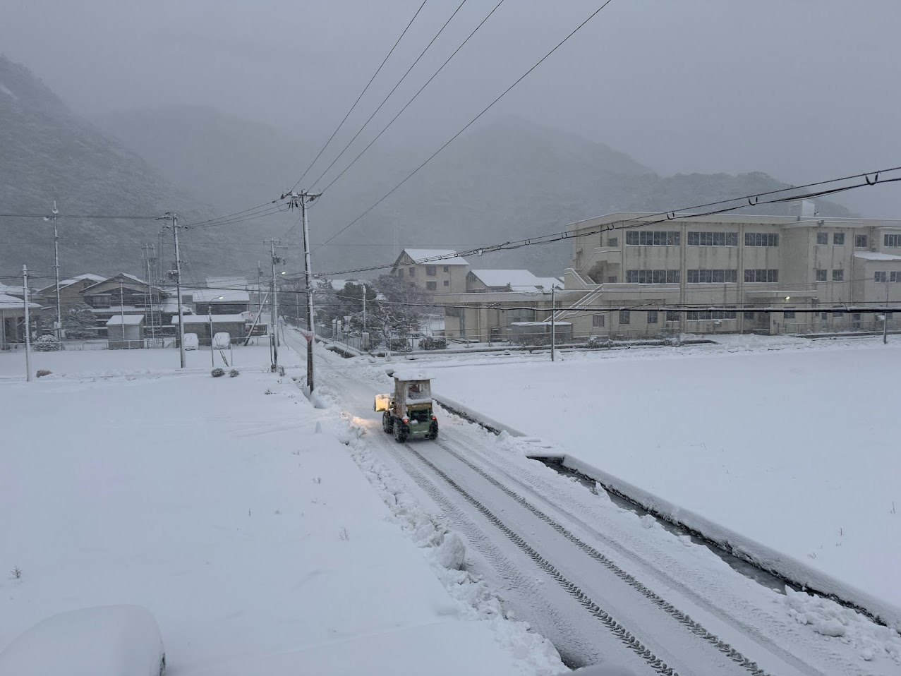 1月22日朝7時、佐津集落の雪の様子