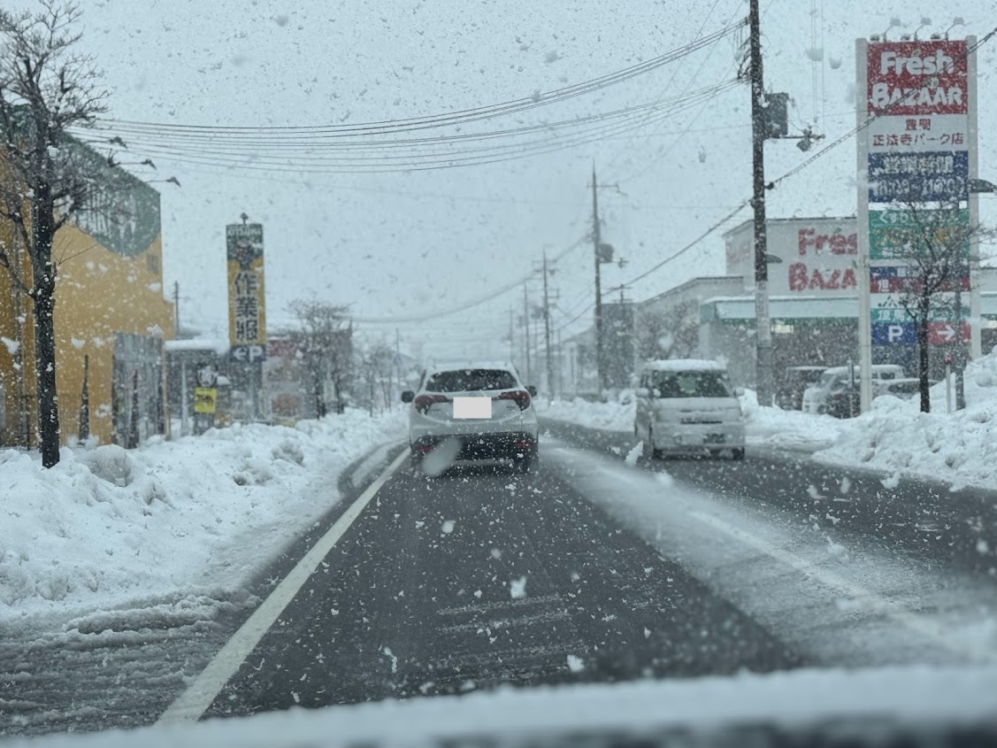 IC出て178号線までの豊岡市街地の道路