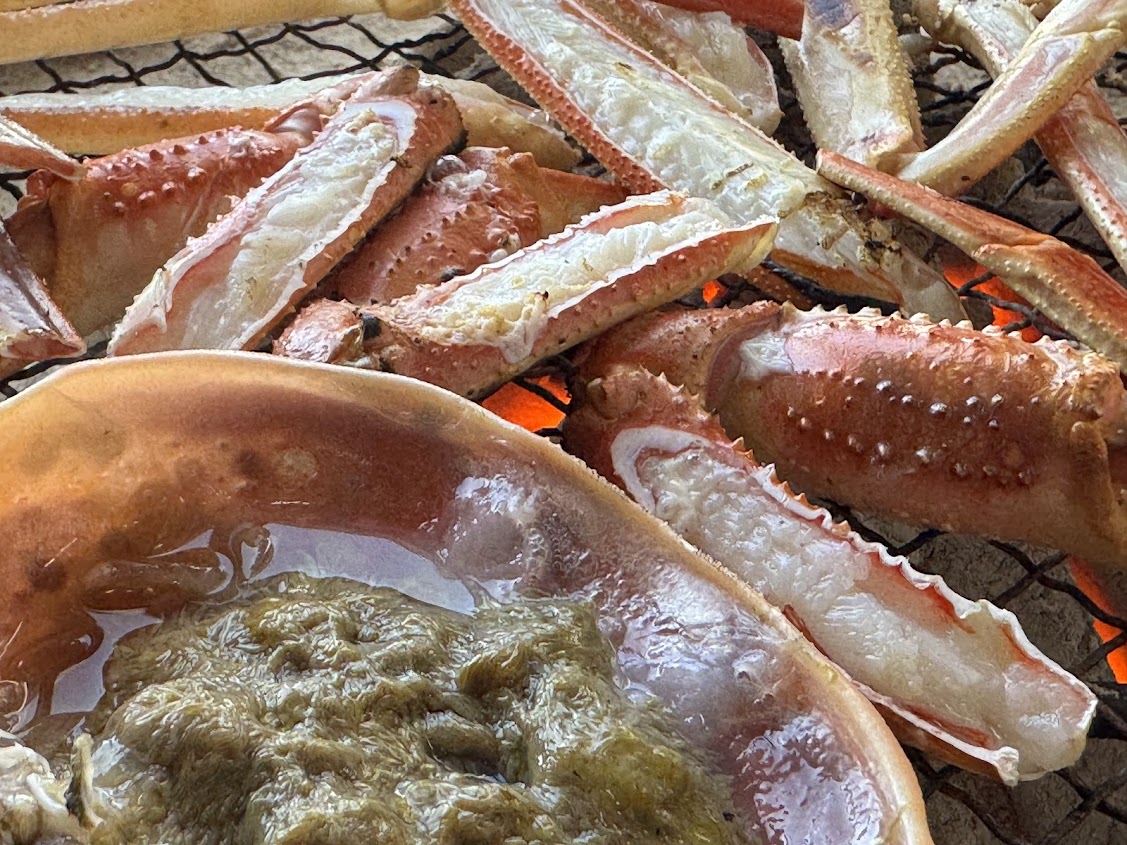 炭火焼き松葉ガニ＆甲羅みそ焼