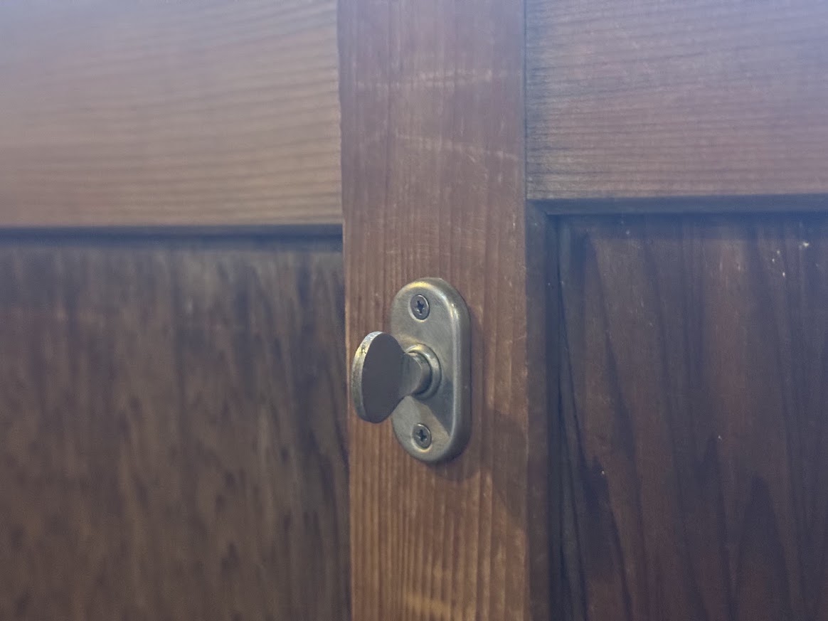 昔ながらのネジ式の鍵
