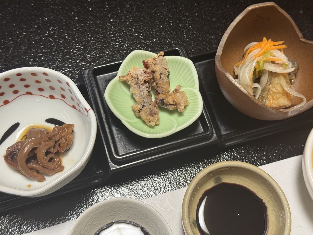 ホタルイカの唐揚げとゲソの炊いたん
