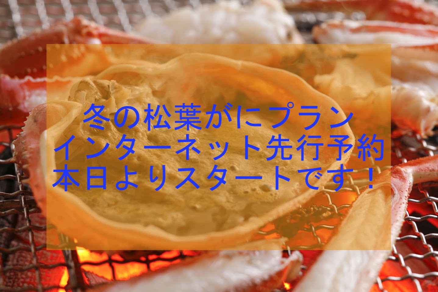 冬の松葉がにプラン先行予約、本日よりスタート!