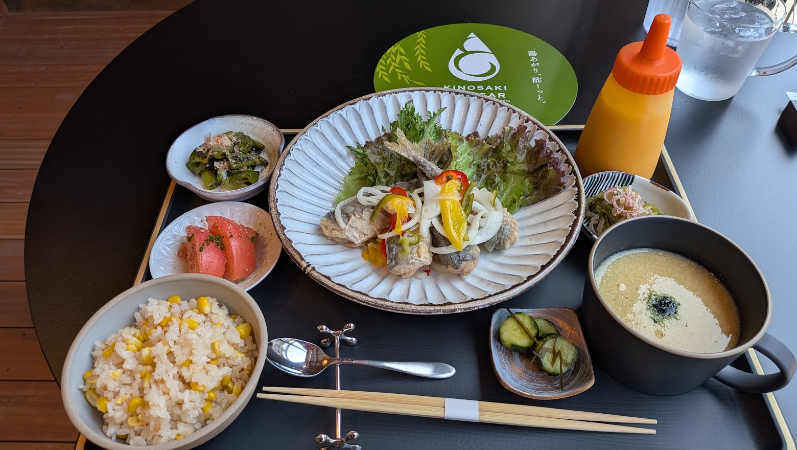 城崎ビネガーにて「鯵の南蛮漬け定食」